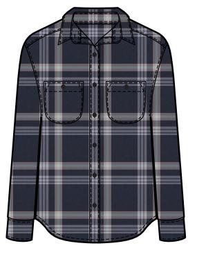 Patagonia Patagonia Womens Fjord Flannel Shirt Old Spruce: Sunken Blue P42406 Platou Sport 1