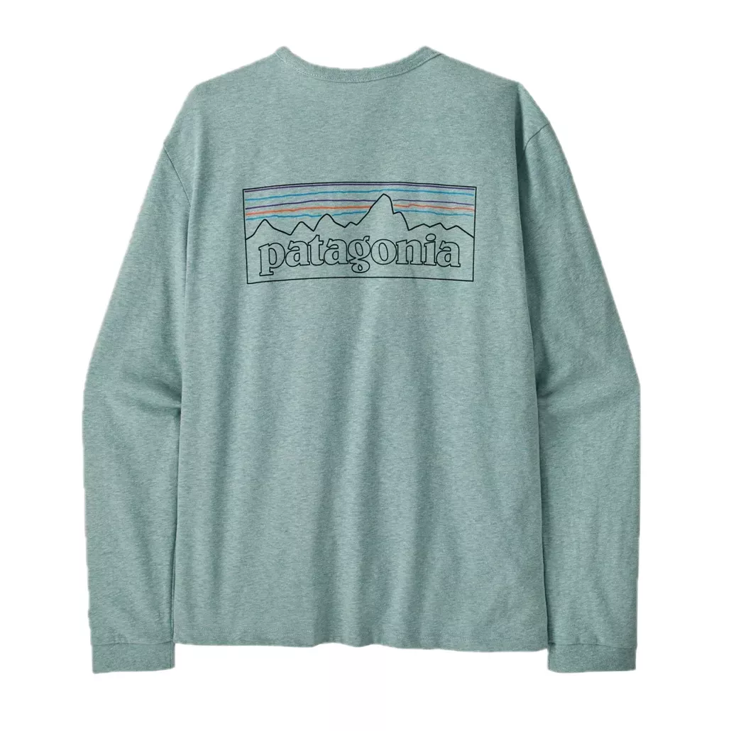 Patagonia Patagonia Womens L-S P-6 Logo Responsibili-Tee P-6 Outline: Virtually Blue P37603 Platou Sport 1