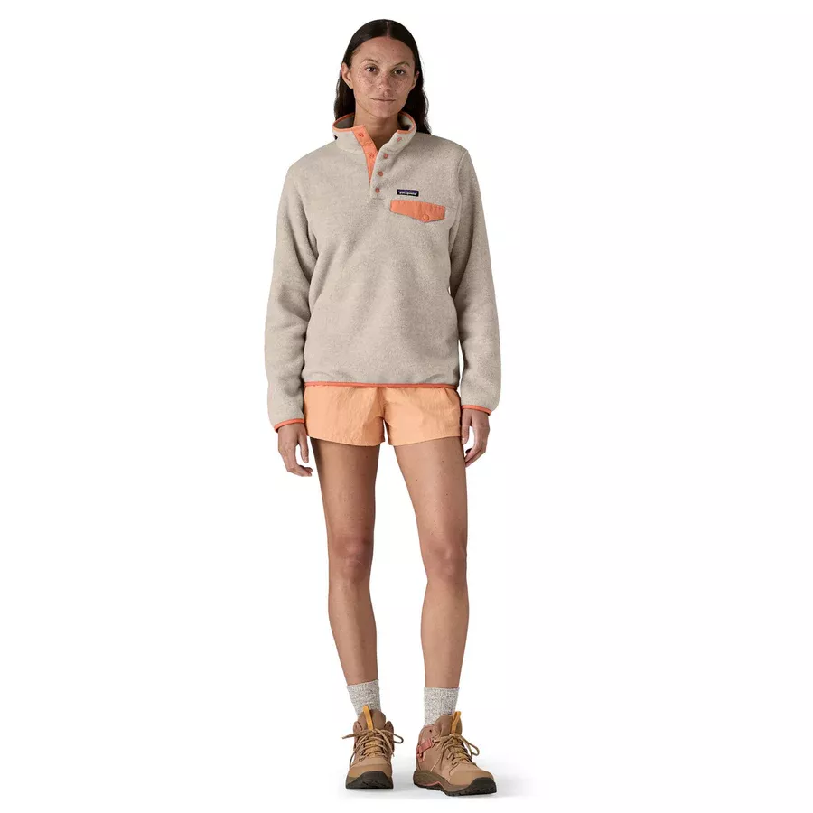Patagonia Patagonia Womens Lw Synch Snap-T P-O Oatmeal Heather w-Heirloom Peach P25455 Platou Sport 4