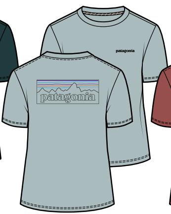 Patagonia Patagonia Womens P-6 Logo Responsibili-Tee P-6 Outline: Virtually Blue P37567 Platou Sport 1