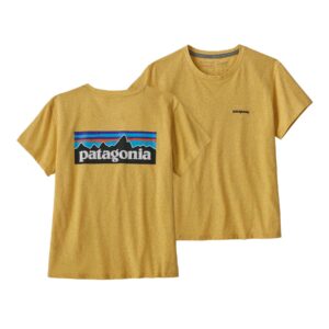 Patagonia Womens P-6 Logo Responsibili-Tee Surfboard Yello