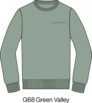 Peak Performance Peak Performance Womens Original Small Logo Crew Green Valley G79575 Platou Sport 1