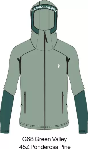 Peak Performance Peak Performance Womens Rider Essentials Zip Hood Green Valley G80574 Platou Sport 1