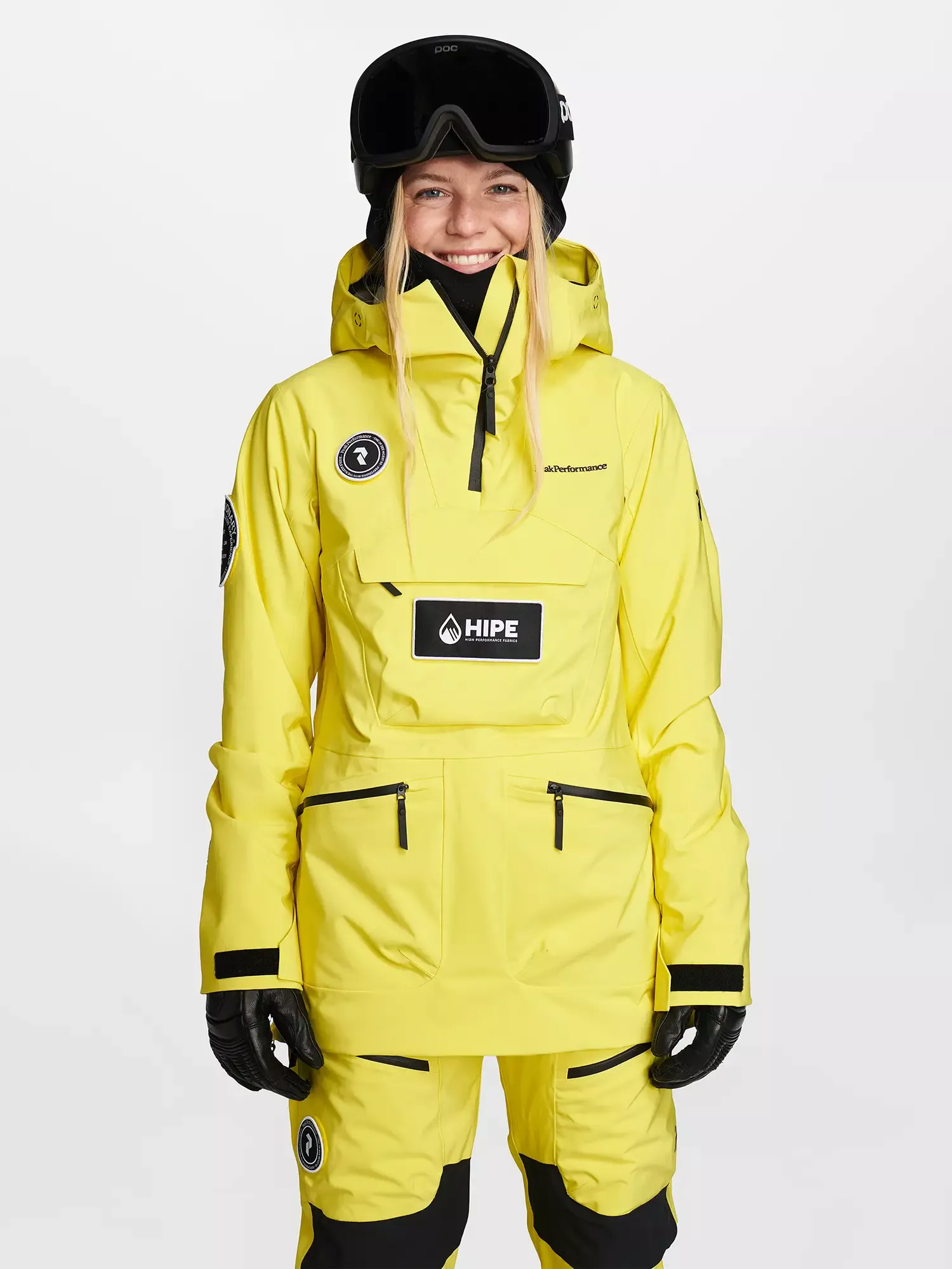 Peak Performance Womens Vertixs 2L Jacket Patch Citrine - PlatouSport