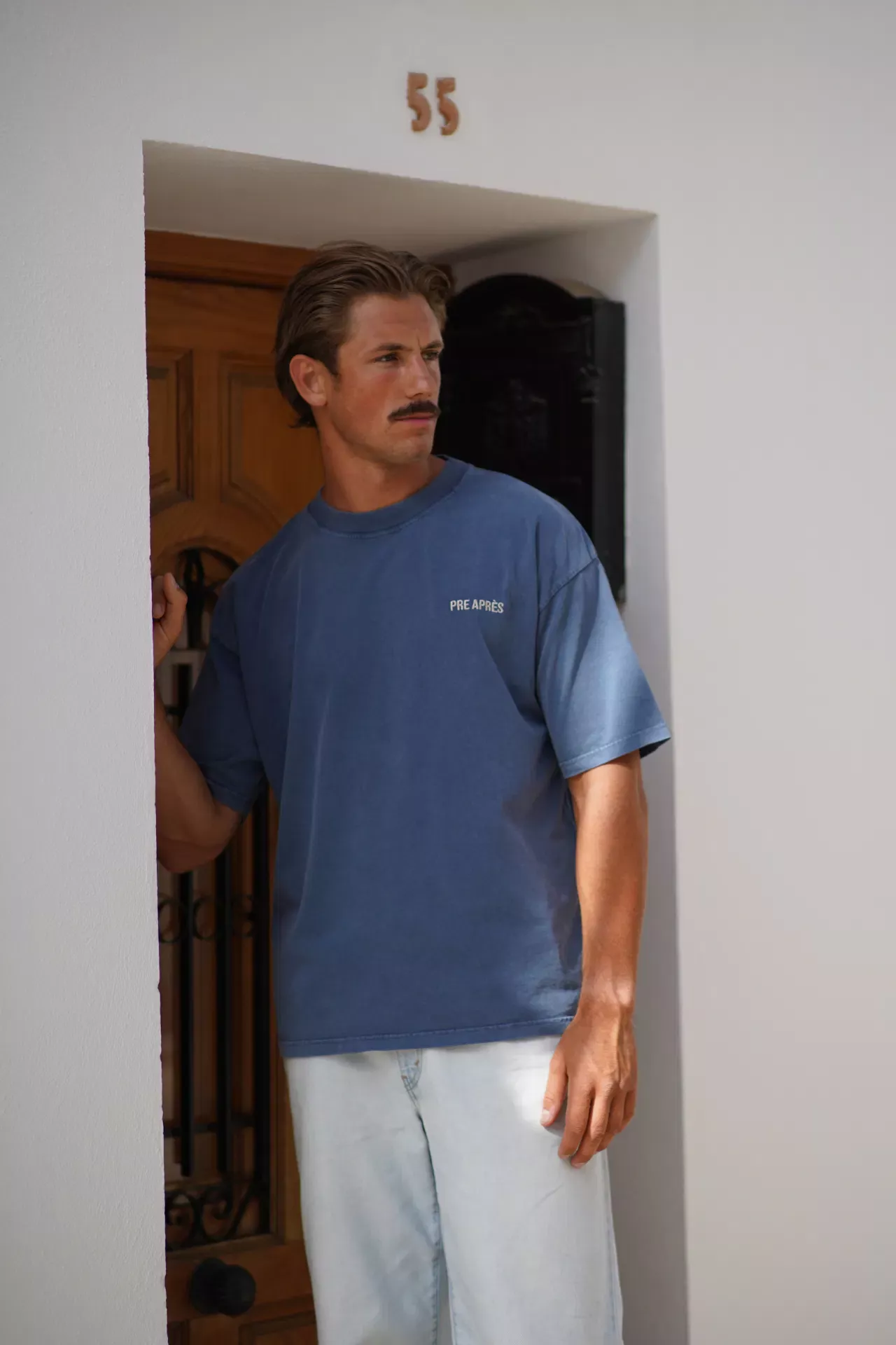 Pre Après Pre Après Base Washed Tee Blue Sea Platou Sport 3