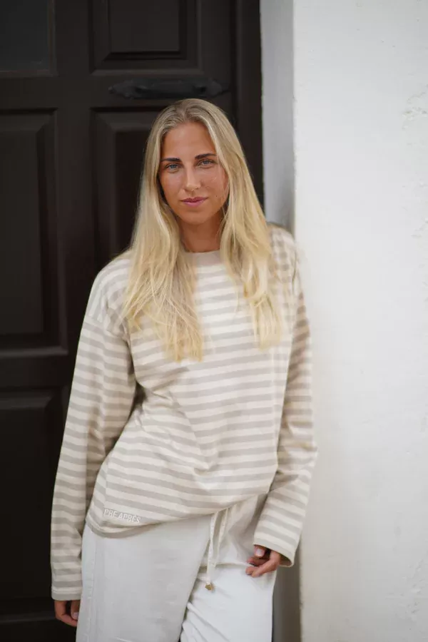 Pre Après Pre Après Boxy Long Sleeve Grey-White Platou Sport 1