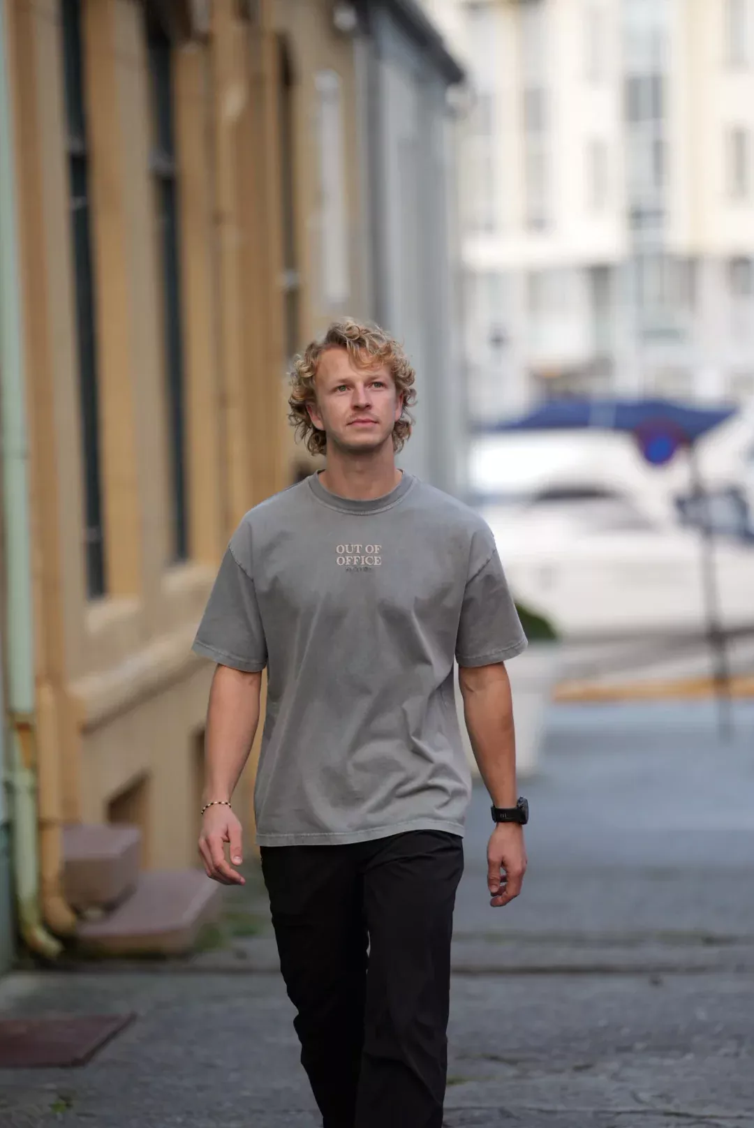 Pre Après Pre Après Out of Office Oversized Heavy Tee Stormy Blue Platou Sport 5