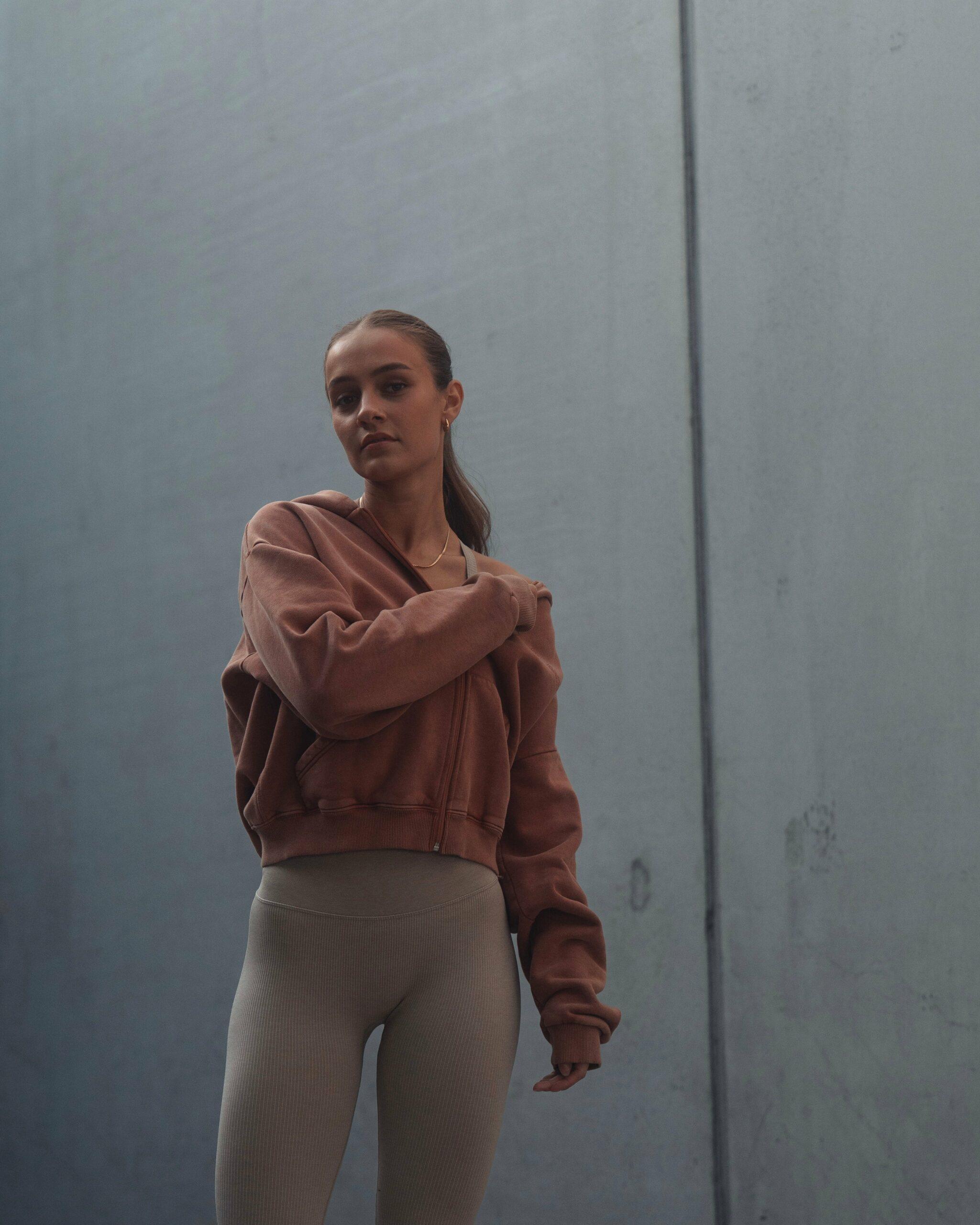 Pre Après Pre Après Vintage Washed Zip Up Hoodie Womens Rusty Red Platou Sport 1