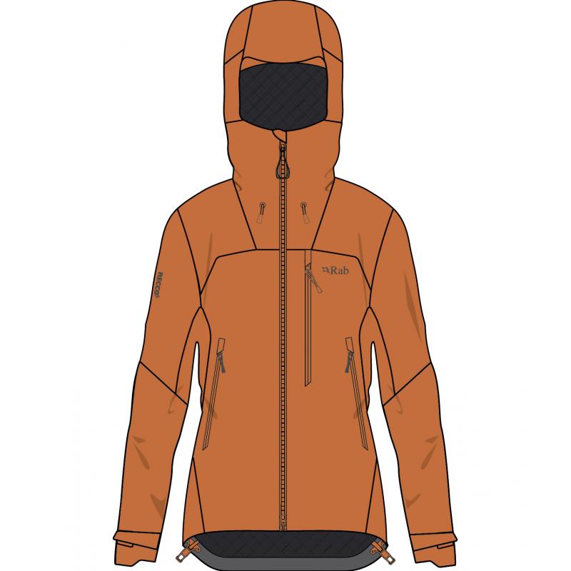 Rab Rab Latok Mountain GTX Jacket Womens Dark Melba QWI-43 Platou Sport 1
