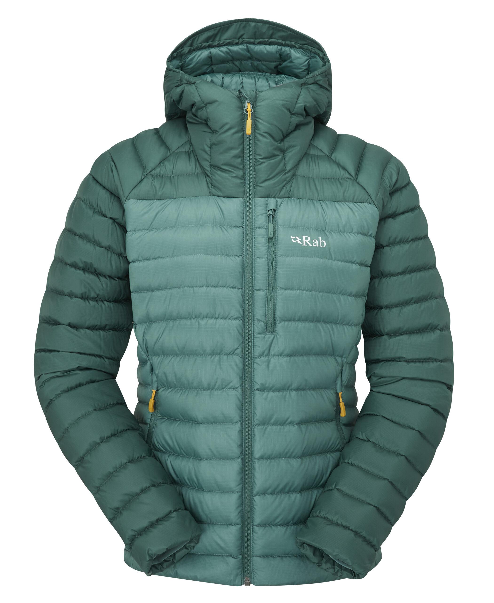 Rab Rab Microlight Alpine Jacket Womens Green Slate-Eucalyptus QDB-13 Platou Sport 1