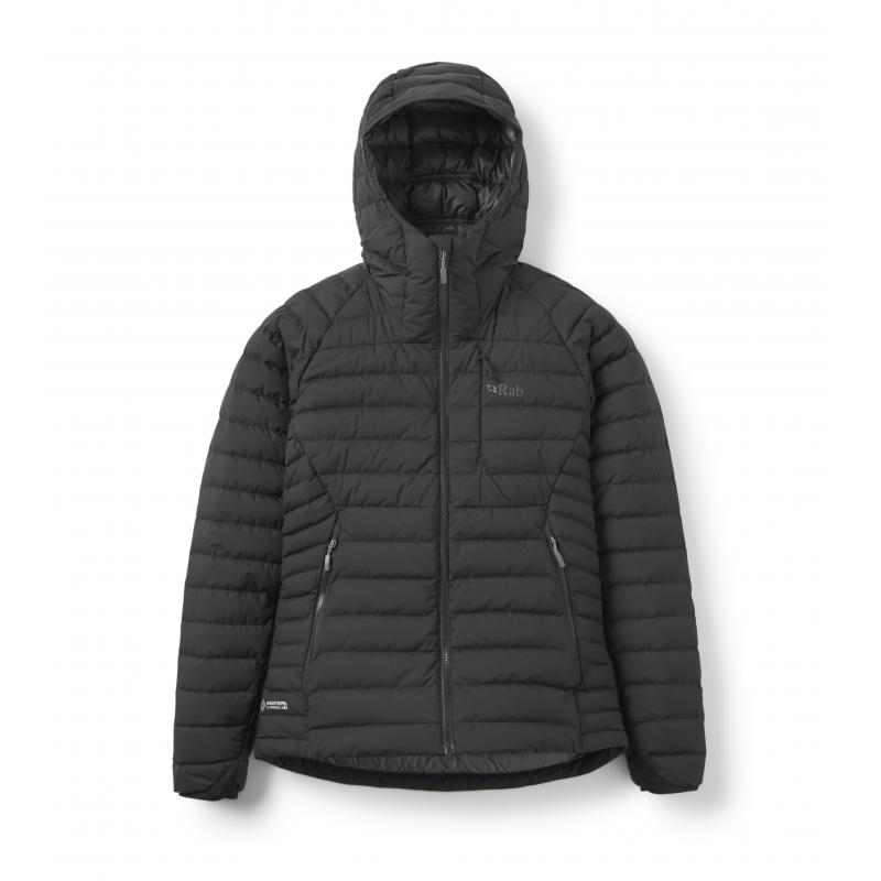 Rab Rab Microlight Windstopper Hoody Womens Black QDB-74 Platou Sport 1