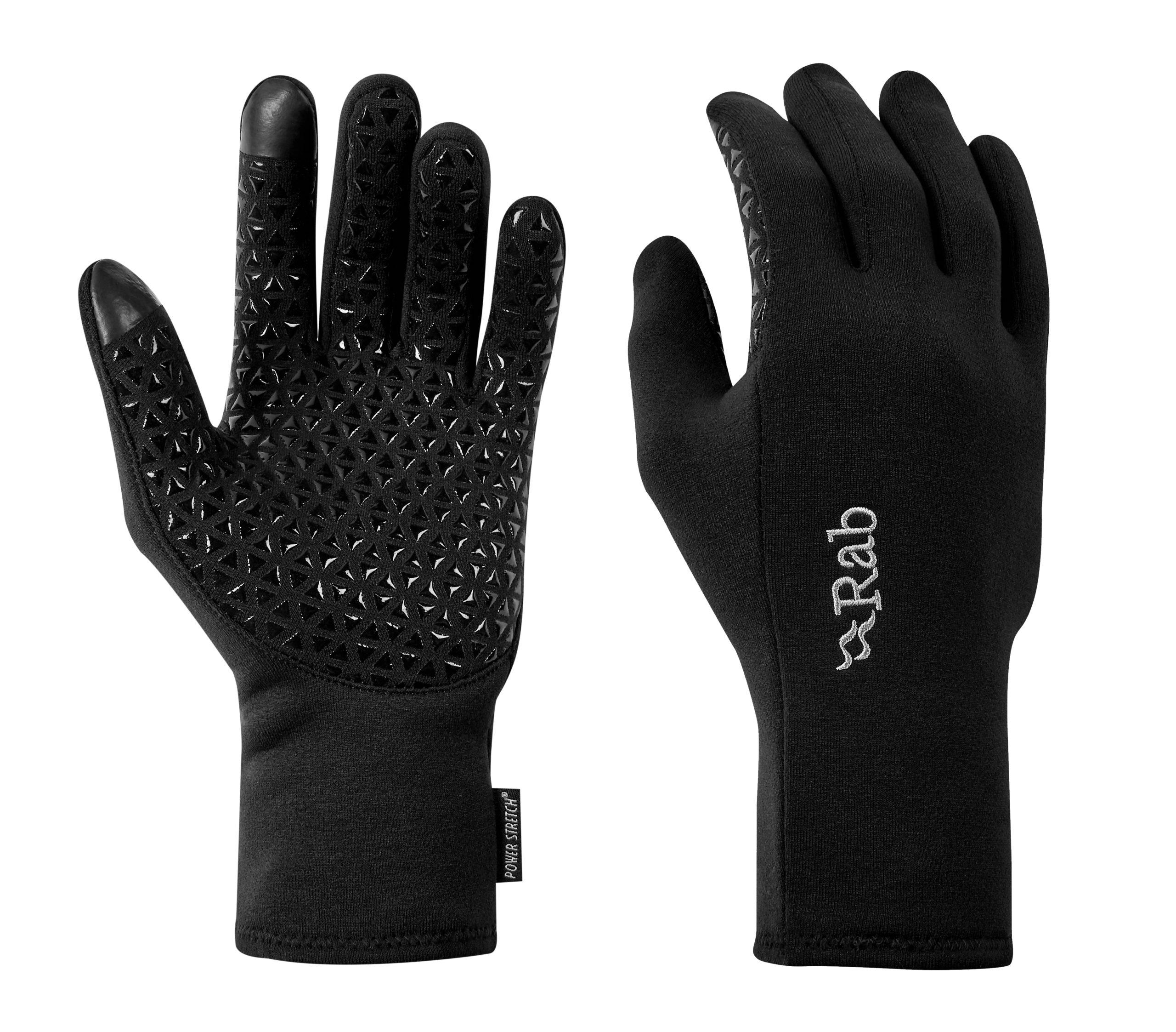 Rab Rab Power Stretch Contact Grip Glove Black QAH-53 Platou Sport 1