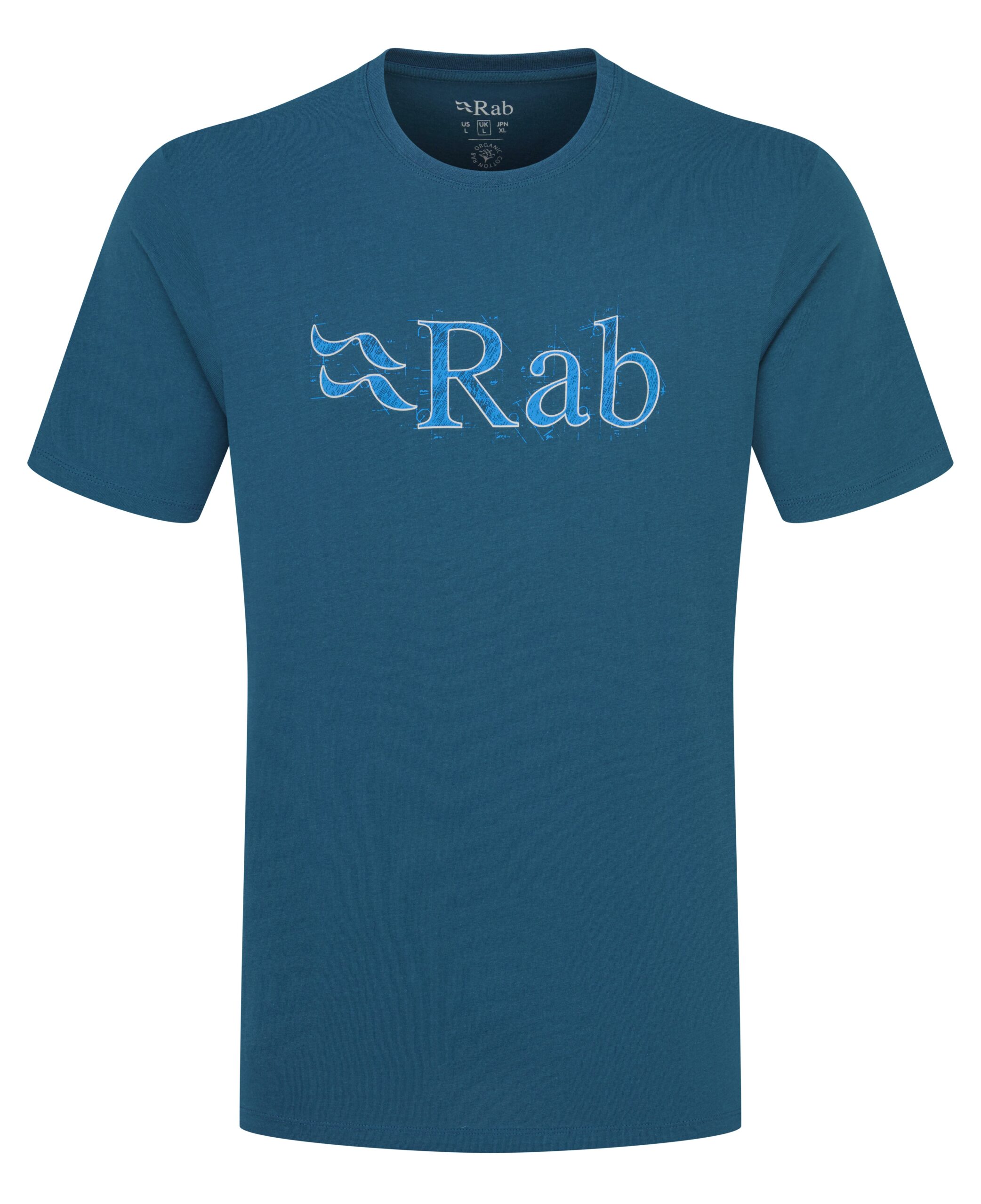 Rab Rab Stance Tech Sketch Tee Mens Tempest Blue QCC-02 Platou Sport 1