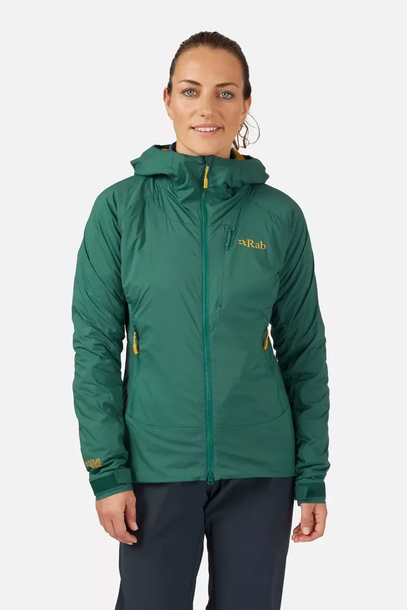 Rab Rab Vr Summit Jacket Womens Green Slate QVR-85 Platou Sport 1
