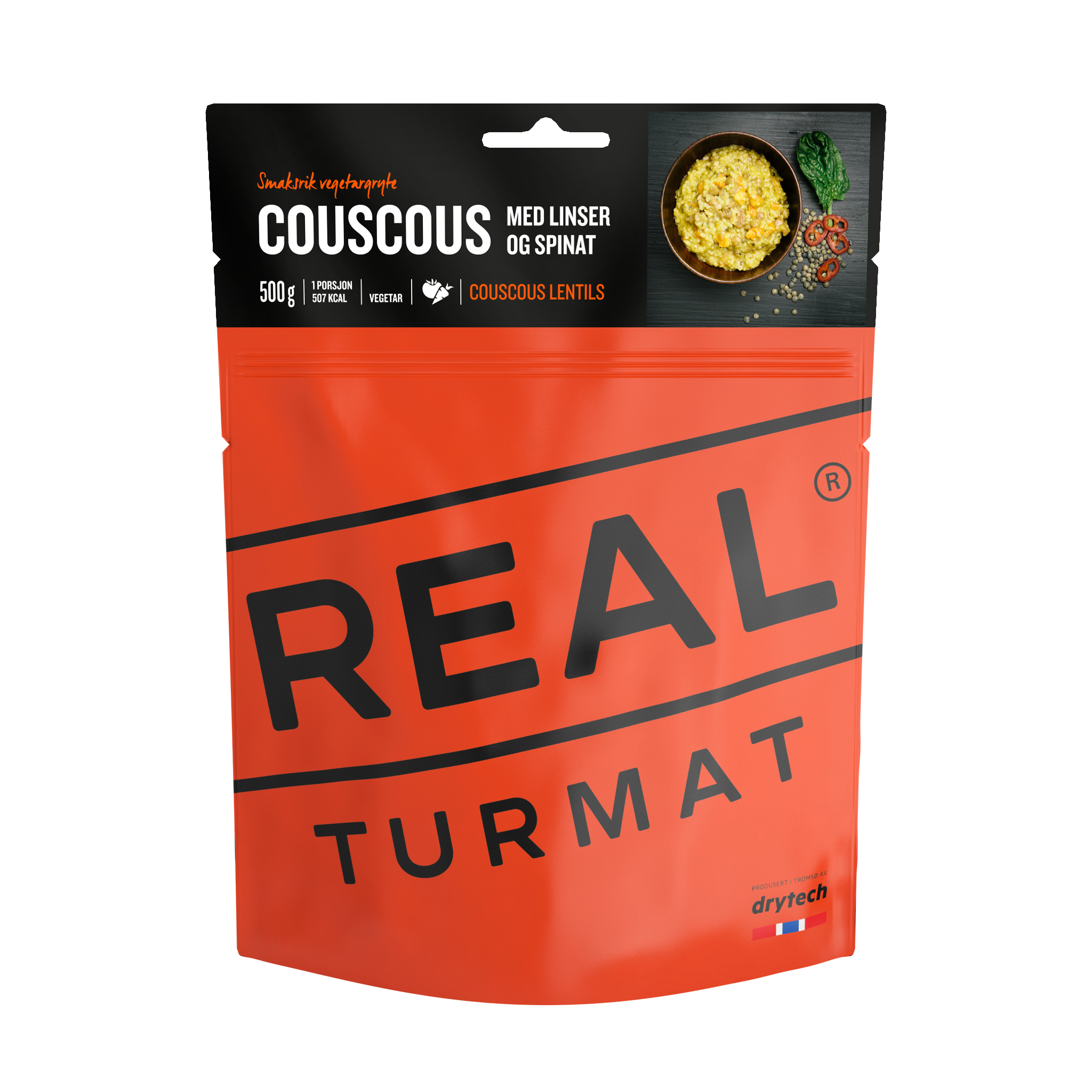 Real Turmat Real Turmat Couscous Med Linser Og Lime 500 Gr 5225 Platou Sport 1