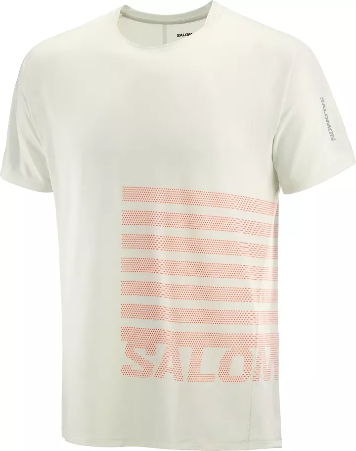 Salomon Salomon Sense Aero Ss Tee Gfx Mens Icicle - Neon Fl LC2694600 Platou Sport 1