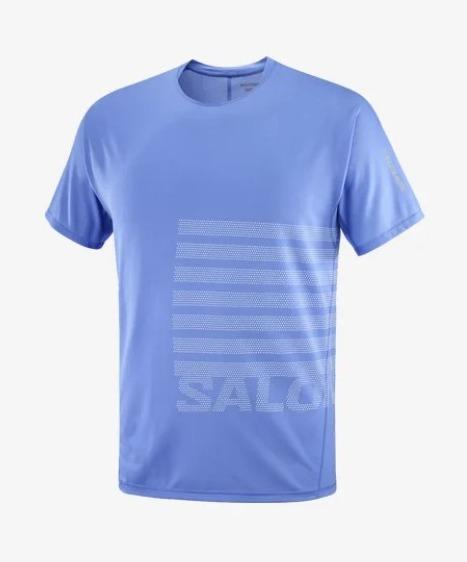 Salomon Salomon Sense Aero Ss Tee Gfx Mens Ultramarine - Wh LC2694800 Platou Sport 1