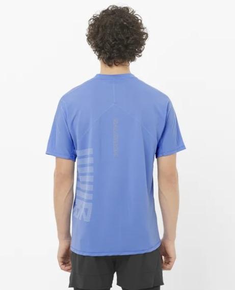 Salomon Salomon Sense Aero Ss Tee Gfx Mens Ultramarine - Wh LC2694800 Platou Sport 2