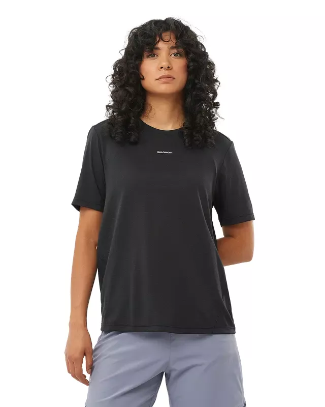 Salomon Salomon Shkout Core Ss Tee Womens Deep Black LC2425200 Platou Sport 8