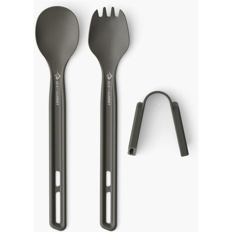 Sea To Summit Sea To Summit Frontier Ul Cutlery Set 2Pc Long Handle Spoon And Spork Aluminium 30416642 Platou Sport 1