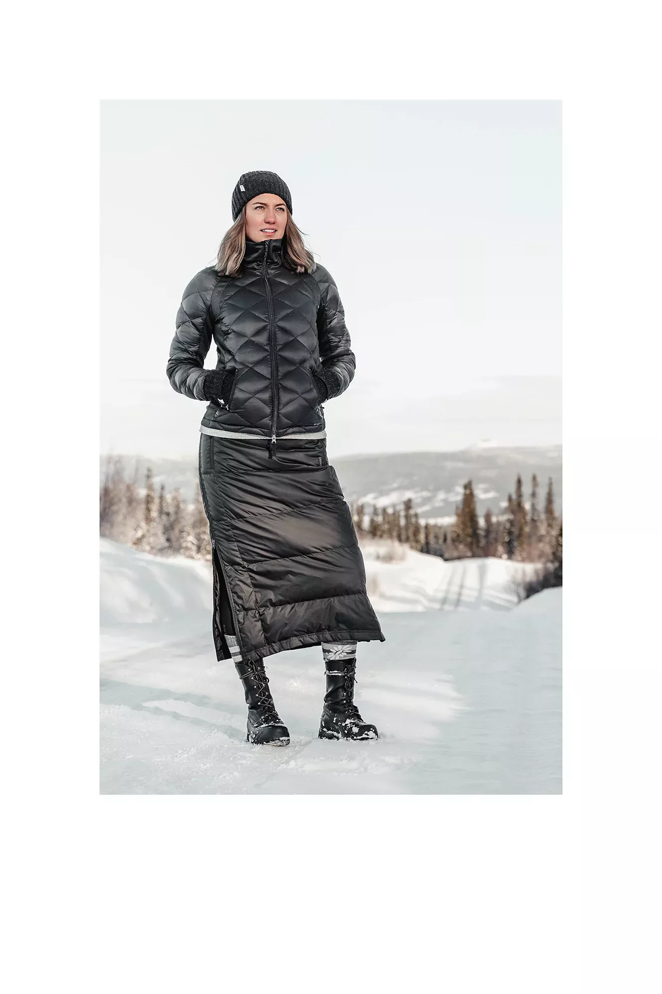 Skhoop Skhoop Alaska Long Down Skirt Black 19.209.10 Platou Sport 2