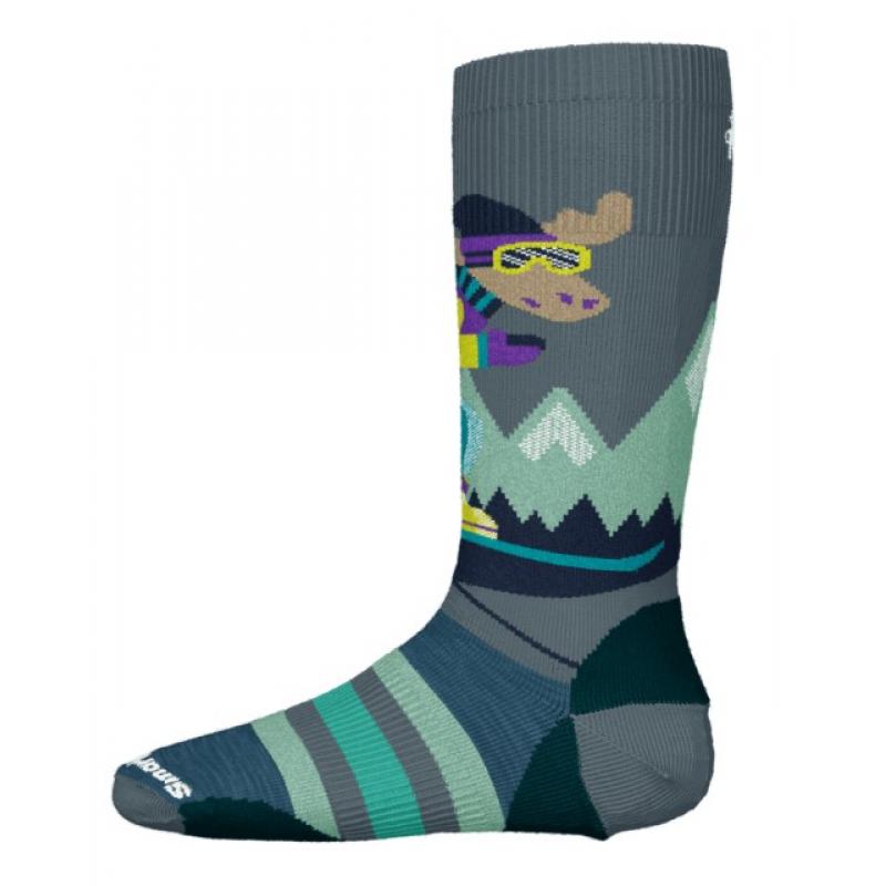 Smartwool Smartwool K Wintersport Full Cushion Mountain Moose Pattern Otc Socks Pewter Blue B02184 Platou Sport 1