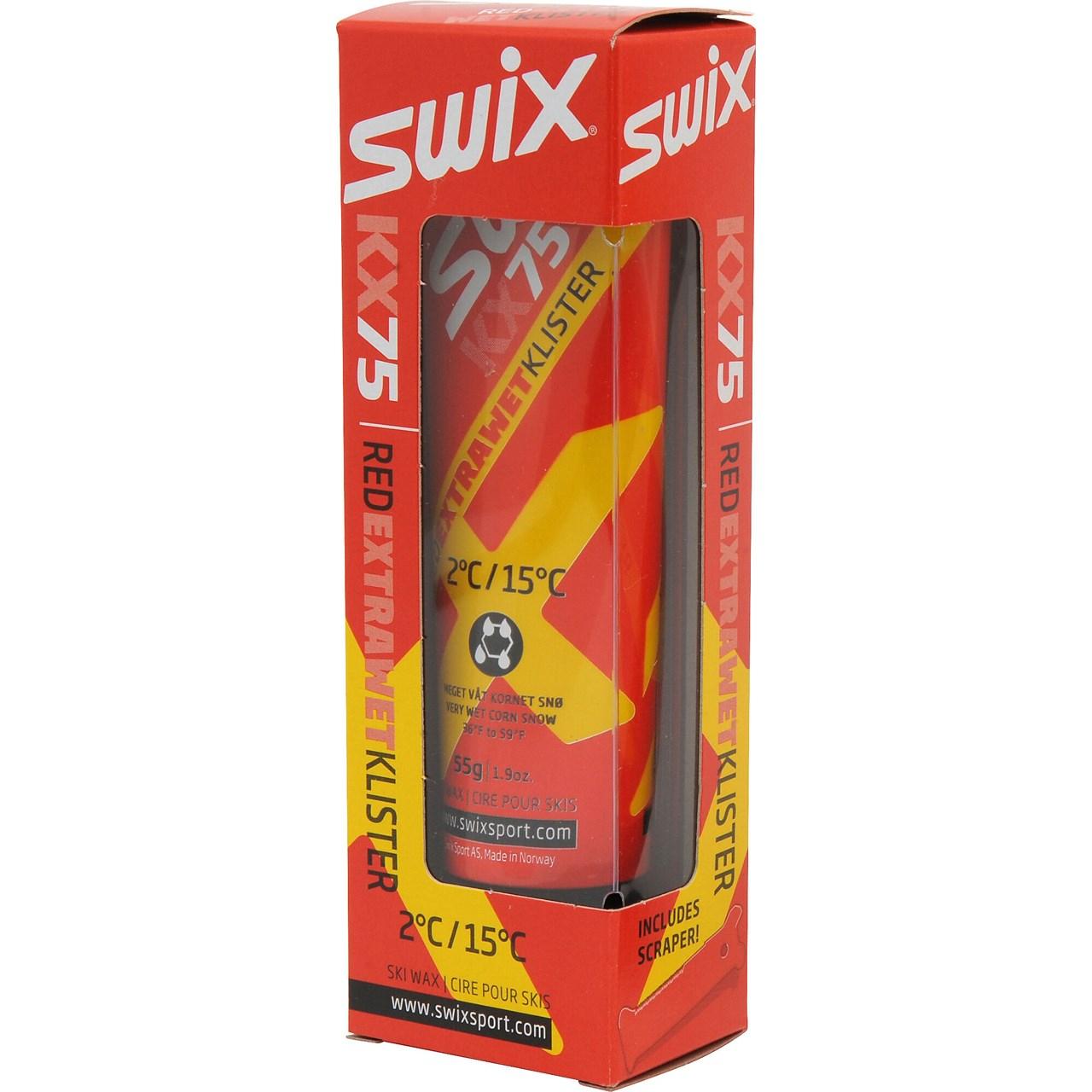 Swix Swix KX75 Red Extra Wet Klister +2°C til +15°C KX75 Platou Sport 1