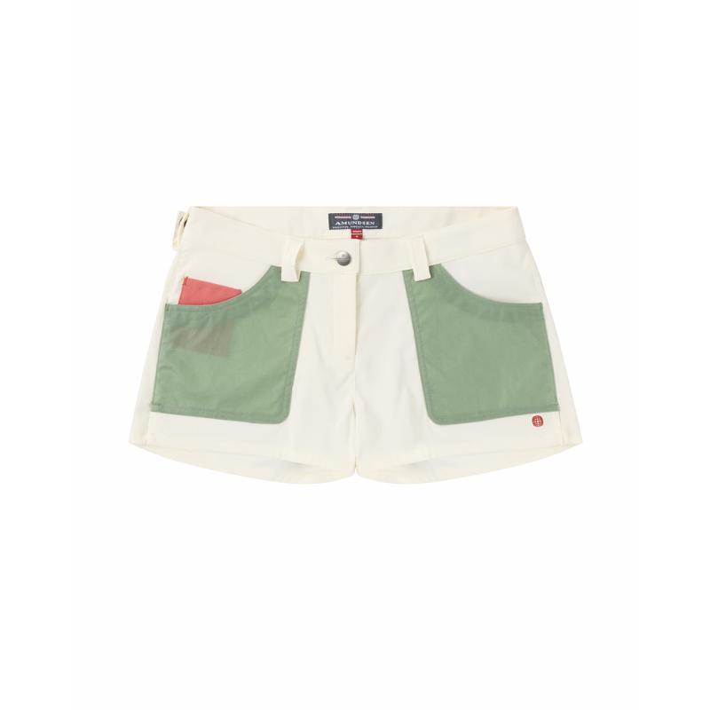 Amundsen 3incher Field Shorts Womens Offwhite/Willow Green