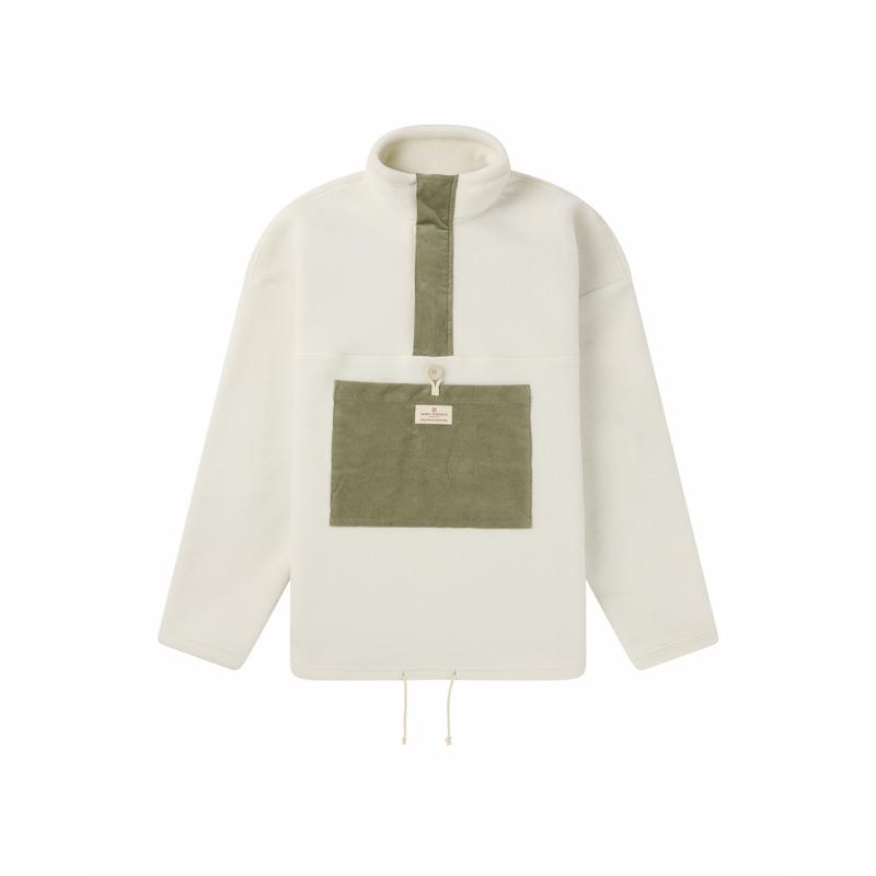 Amundsen V-Bond Cord Fleece Mens Natural/Olive Ash