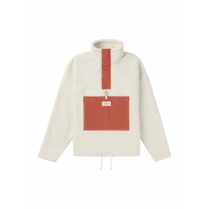 Amundsen V-Bond Cord Fleece Womens Natural/Weathered Red