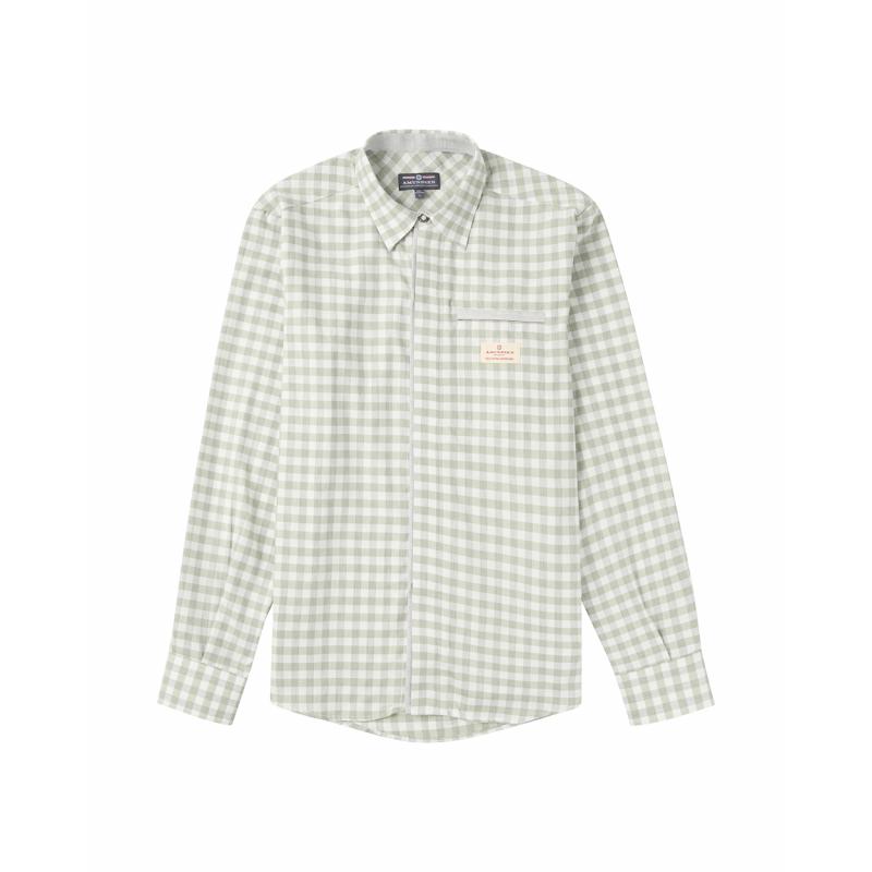 Amundsen V-Bond Shirt Mens Chequered Willow Green