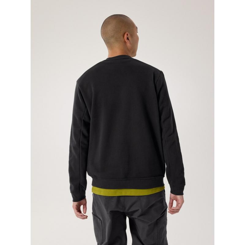 Arc'teryx Emblem Fleece Crew Mens Dk Stratus - Bilde 4