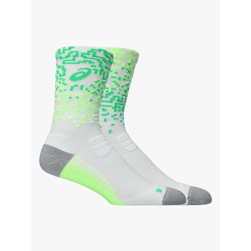 Asics Performance Run Sock Crew Brilliant White/Illum. Green/Vital