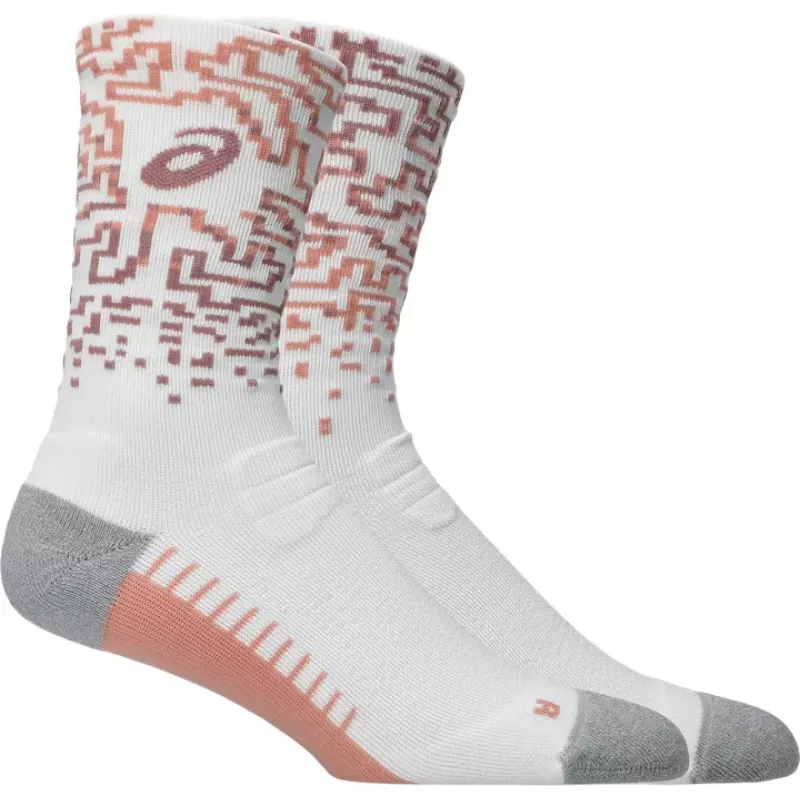 Asics Performance Run Sock Crew Brilliant White/Morganite/Pearl Pin