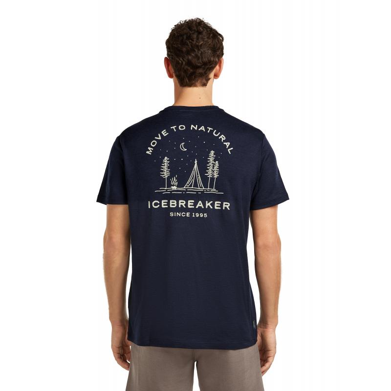Icebreaker Icebreaker Mens Merion 150 Tech Lite SS Tee Peaceful Pass Midnight Navy 0A57FQ Platou Sport Bergen 4
