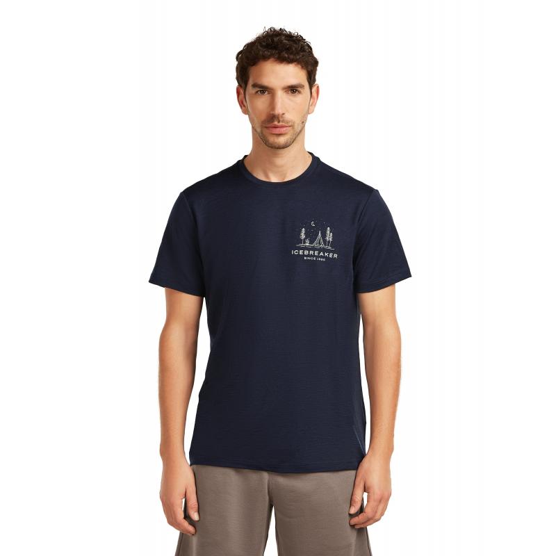 Icebreaker Icebreaker Mens Merion 150 Tech Lite SS Tee Peaceful Pass Midnight Navy 0A57FQ Platou Sport Bergen 5
