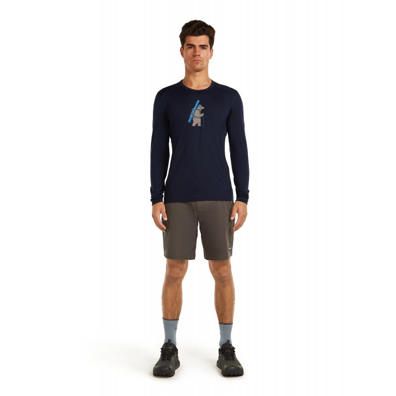 Icebreaker Icebreaker Mens Merion 200 Oasis LS Crewe Bear Tour Midnight Navy 0A57GK Platou Sport Bergen 8