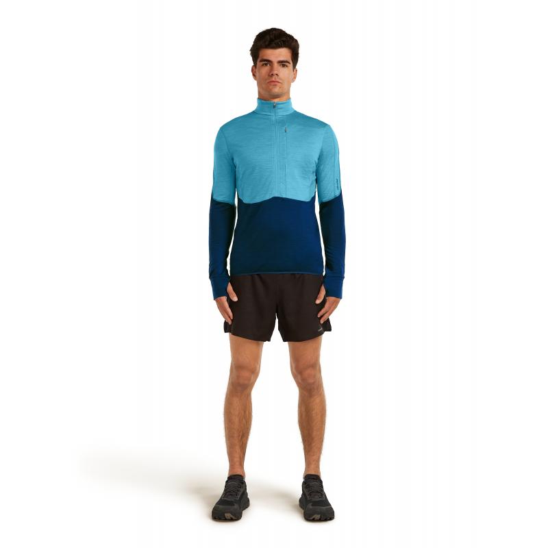 Icebreaker Icebreaker Mens Merion 200 Realfleece Descender LS Half Arctic-Atlantis-Cb BA56VY Platou Sport Bergen 8