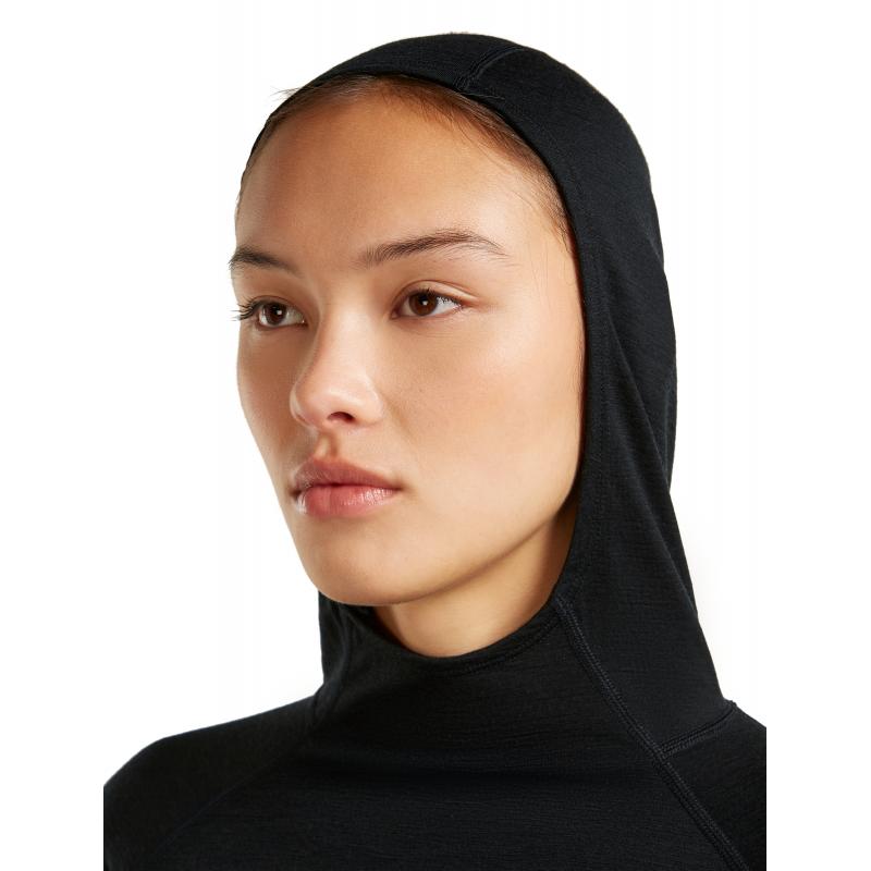 Icebreaker Icebreaker Womens 150 Merinofine Ace LS Hoodie Black 0A577G Platou Sport Bergen 5