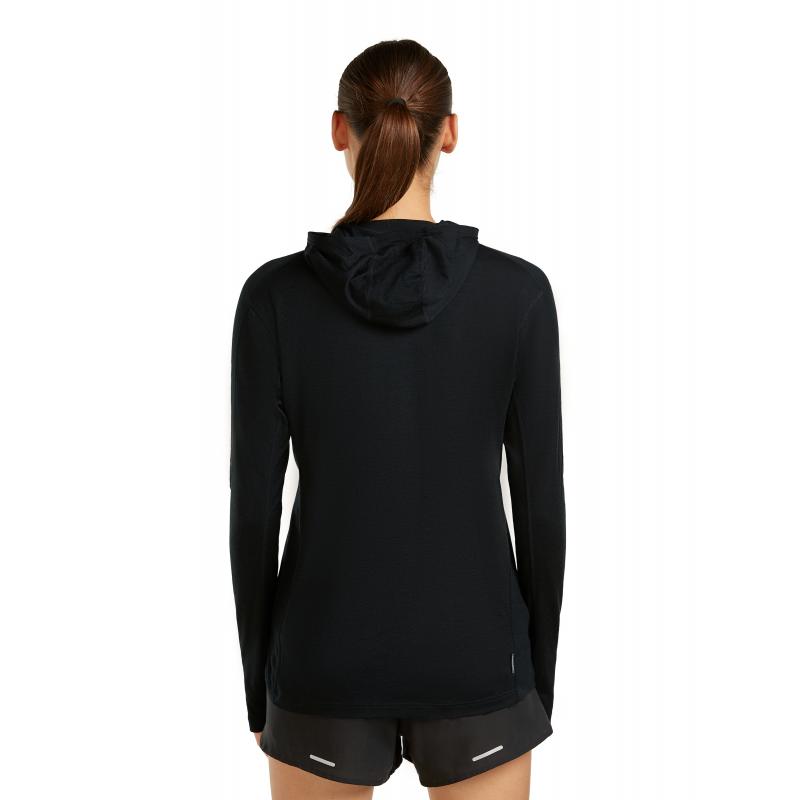 Icebreaker Icebreaker Womens 150 Merinofine Ace LS Hoodie Black 0A577G Platou Sport Bergen 7