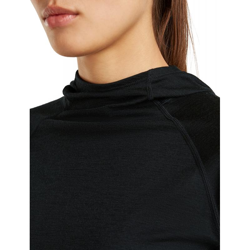 Icebreaker Icebreaker Womens 150 Merinofine Ace LS Hoodie Black 0A577G Platou Sport Bergen 8