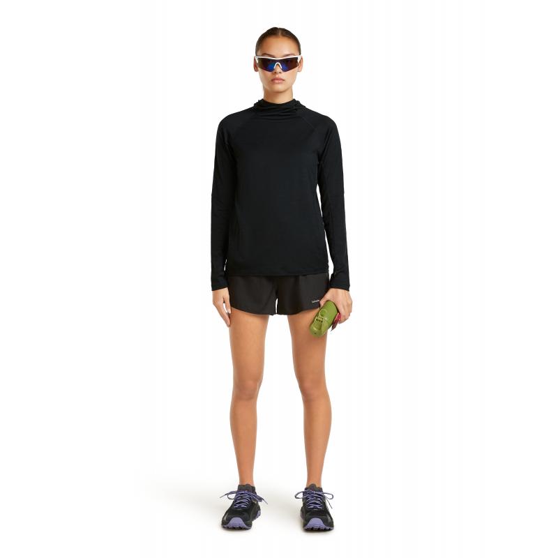 Icebreaker Icebreaker Womens 150 Merinofine Ace LS Hoodie Black 0A577G Platou Sport Bergen 9