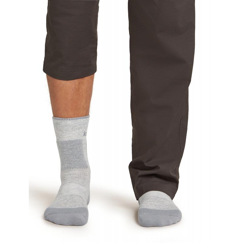 Icebreaker Icebreaker Womens Merino Hike+ Light Crew 0hn Blizzard Hthr-Alloy 0A578K Platou Sport Bergen 3