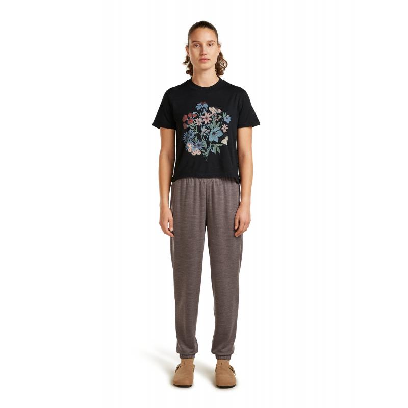 Icebreaker Icebreaker Womens Merion 150 Tech Lite SS Crop Tee NZ Flora Black 0A57FZ Platou Sport Bergen 3