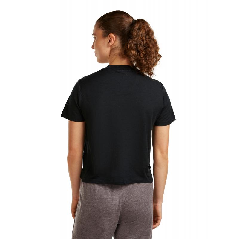 Icebreaker Icebreaker Womens Merion 150 Tech Lite SS Crop Tee NZ Flora Black 0A57FZ Platou Sport Bergen 4