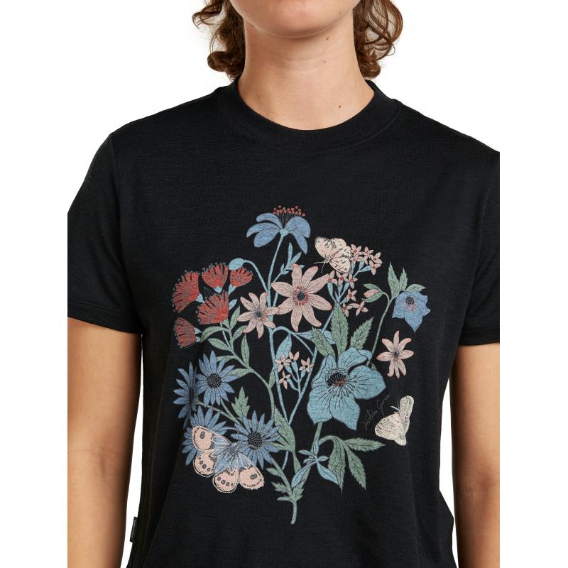 Icebreaker Icebreaker Womens Merion 150 Tech Lite SS Crop Tee NZ Flora Black 0A57FZ Platou Sport Bergen 5