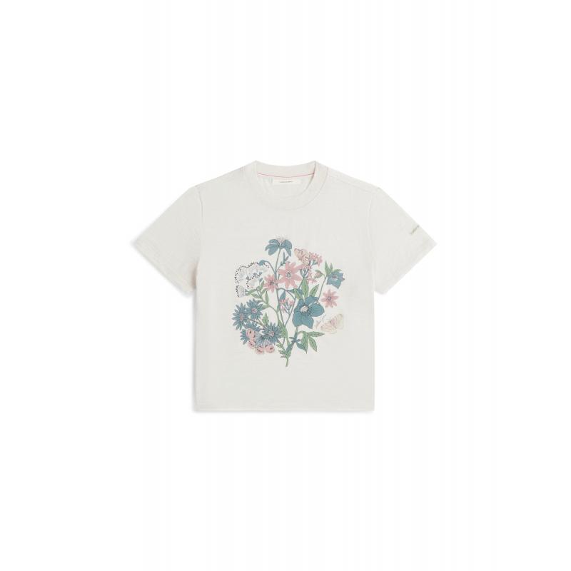 Icebreaker Icebreaker Womens Merion 150 Tech Lite SS Crop Tee NZ Flora Ecru Hthr 0A57FZ Platou Sport Bergen 1