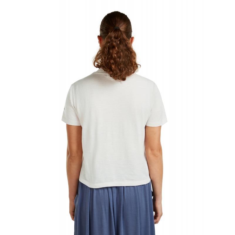 Icebreaker Icebreaker Womens Merion 150 Tech Lite SS Crop Tee NZ Flora Ecru Hthr 0A57FZ Platou Sport Bergen 3