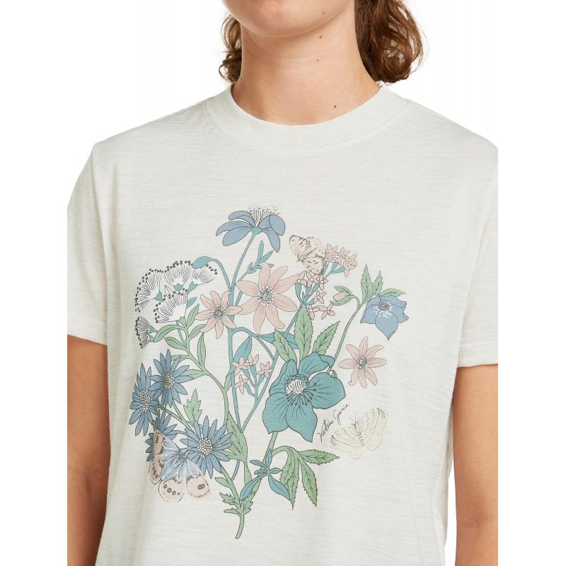 Icebreaker Icebreaker Womens Merion 150 Tech Lite SS Crop Tee NZ Flora Ecru Hthr 0A57FZ Platou Sport Bergen 5