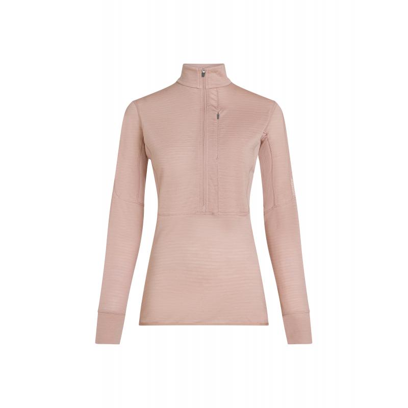 Icebreaker Icebreaker Womens Merion 200 Realfleece Descender LS Half Z Pink Quartz BA56YM Platou Sport Bergen 1